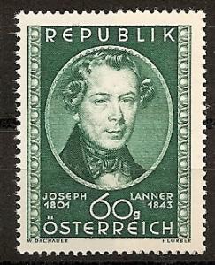 AUSTRIA  574 MNH 1951 LANNER-COMPOSER