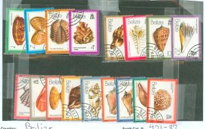 Belize #471-487 Used Single (Complete Set)