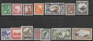 New Zealand 185-98  1935  set  14   FVF  Mint hinged