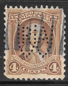 #709 Used Single Perfin