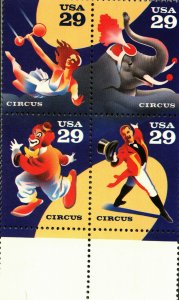 US #2753a MNH Block (4 stamps) Circus issue