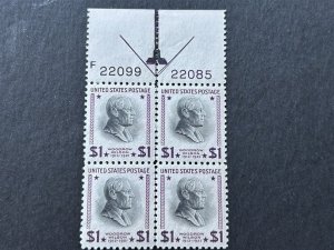 US STAMPS # 832 PLATE BLOCK OF 4 MINT OG NH CV $33, arrow