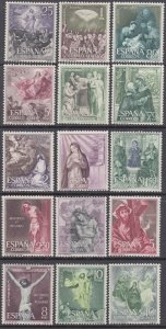 SPAIN Sc # 1140-50,C171-4 CPL MNH - RELIGIOUS PAINTINGS