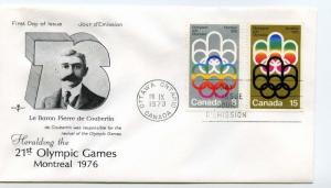 Canada 623-24 21st Olympic Games Montreal 1976 on one RoseCraft, FDC