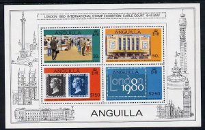 ANGUILLA - 1980 - London 80 Stamp Exhib - Perf 4v Sheet - Mint Never Hinged