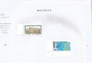 MOLDOVA - 1998 - Declaration of Human Rights - Perf 2v Set - M L H
