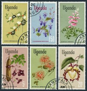 Uganda 124-129,CTO.Michel 114-119. Flowers 1969.