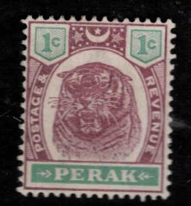 MALAYA Perak Scott 47 MH* Tiger stamp