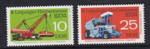 German Democratic Republic DDR  #1563-1565 MNH 1974  Leipzig fair