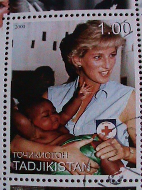 TAJIKISTAN-2000-IN MEMORIAL OF PEOPLE'S QUEEN-LADY DIANA-CTO-S/S VERY FINE