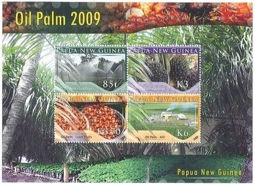 Papua New Guinea 2009 - Oil Palm Farming - Sheet of 4 Stamps - Scott #1417 - MNH