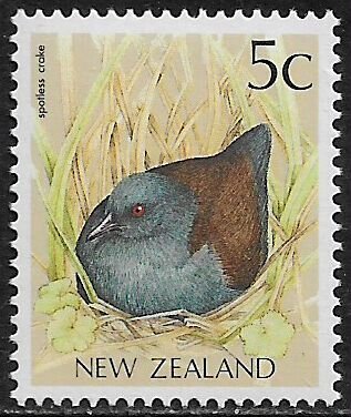 New Zealand #919 MNH Stamp - Spotless Crake - Bird