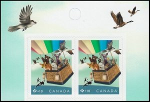 COMMUNITY = Upper Pair Cut from BK = Bear,Deer, Wolf, Fox,Goose MNH Canada 2024