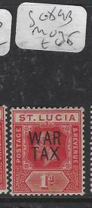 ST LUCIA  (P2905B)   KGV  WAR TAX  SG 89B   MOG 