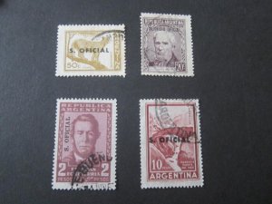 Argentina 1960 Sc O108,109,115,131 FU