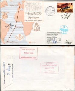 RD6a Falkland Islands to UK Signed by Pilot/Crew Member (C)