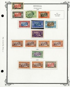 Senegal Clean 1800s to 1939 Stamp Collection