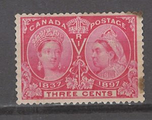 COLLECTION LOT # 3083 CANADA #53 MH STAINED 1897 CV+$30