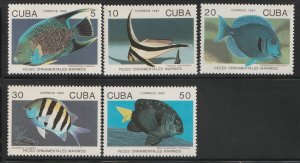 Cuba 1992 Marine Life Fishes Sc 3417-3421 MNH A1914