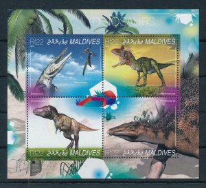 [106415] Maldives 2014 Prehistoric animals dinosaurs T-Rex Sheet MNH