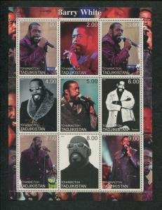 Tajikistan 2000 BARRY WHITE Sheet Perforated Mint (NH)