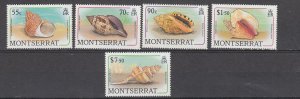 J40844 JL Stamps 1988 montserrat part of mnh #687-9,692,695 sea shells