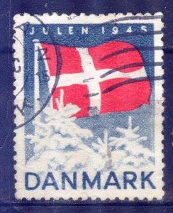 Denmark 1945 Christmas Seal Stamp Used