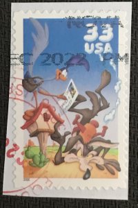 US #3391 Used Single OP Road Runner & Wile E Coyote