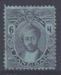 Zanzibar Scott 161 - SG281, 1921 Sultan 6c used