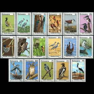 BOTSWANA 1978 - Scott# 198-214 Birds Set of 17 NH