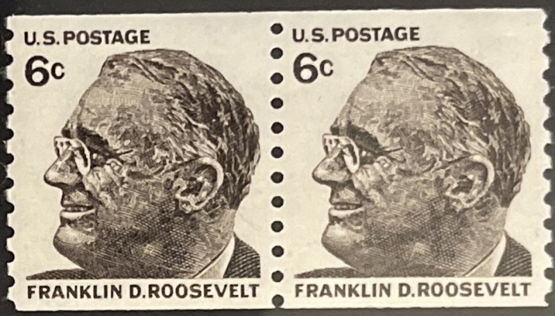 Scott #1305 1968 6¢ Prominent Americans FDR perf. 10 vert. MNH OG pair