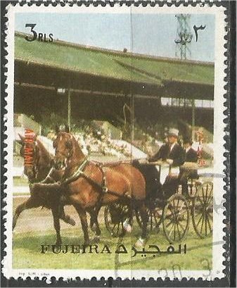 FUJEIRA, 1973, used 3r, Coach, Horse Mi, 1293