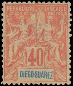 Diego Suarez #47, Incomplete Set, 1894, Mint No Gum