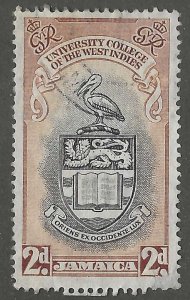 Jamaica, stamp,  Scott#146, used, hinged,  2d, University issue