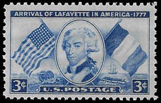 U.S. #1010 MNH; 3c Marquis de Lafayette (1952)