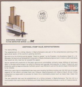 RSA Bophuthatswana # 150 , Milling Industry Mafeking FDC - I Combine S/H