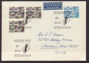 Sweden 808-810 Nordica 1969 Pen FDC