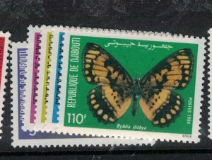 Djibouti Butterfly SC 568-72 MNH (6esk) 