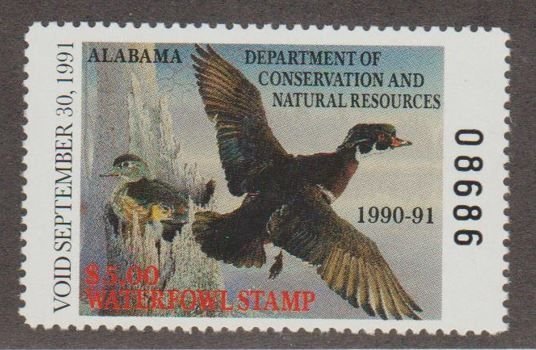 U.S. Scott Scott #12 Alabama - Duck Stamp - Mint NH Single