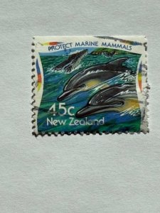 New Zealand – 1995 – Single “Marine Mammal” Stamp – SC# 1261 – Used