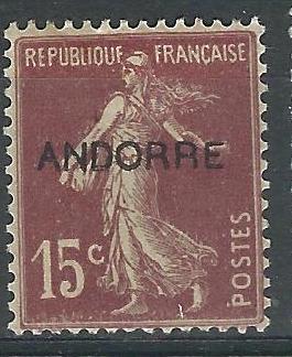 Andorra 6 Y&T 7 MH F/VF 1931 SCV $5.50 