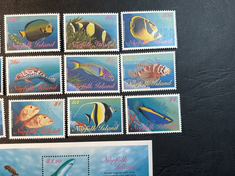 NORFOLK ISLAND # 646-658--MINT NEVER/HINGED--COMPLETE SET & SOUVENIR SHEET--1998