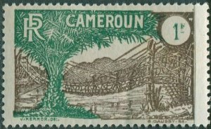 Cameroun 1925 SG99 1f brown and green Liana Suspension Bridge MLH