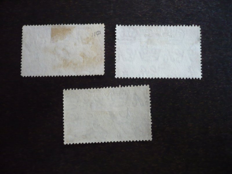 Stamps - Gibraltar - Scott# 96-98 - Used Part Set of 3 Stamps