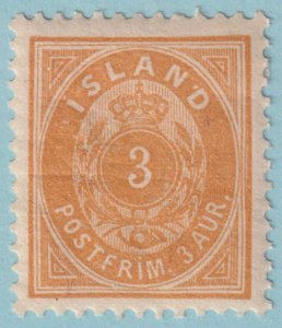 ICELAND 21  MINT HINGED OG * PERF 13 SMALL 3 - NO FAULTS VERY FINE! - PFN