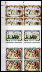 Montserrat 1977 Sc#363/365 SILVER JUBILEE/YACHT BRITANIA Block of 4 MNH