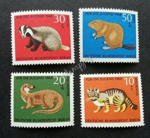 Germany Youth Endangered Animals 1968 Cat Rat Fauna (stamp) MNH