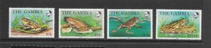 GAMBIA #455-8 FROGS MNH