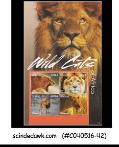 GHANA - 2015 WILD CATS OF AFRICA / LION / WILD ANIMALS - MIN/SHT MNH