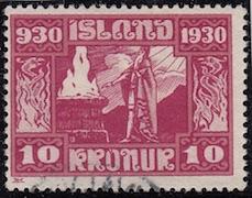 Iceland #166, used, CV $190.00